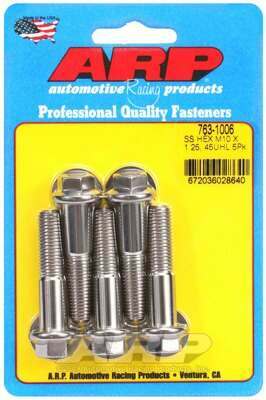 ARP M10 x 1.25 x 45 hex SS bolts - 763-1006