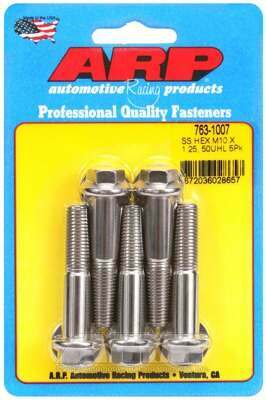 ARP M10 x 1.25 x 50 hex SS bolts - 763-1007