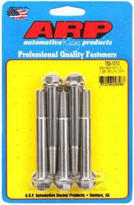ARP M10 x 1.25 x 80 hex SS bolts - 763-1010
