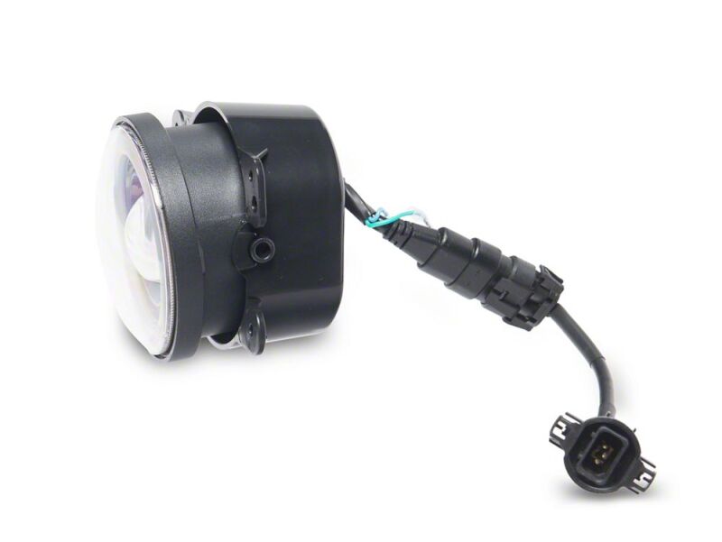 Raxiom 07-18 Jeep Wrangler JK V2 LED Switchback Fog Lights with Amber Turn Signal and Halo Rings
