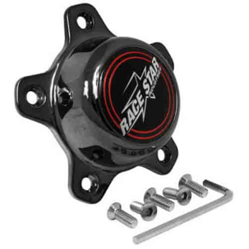 Race Star (1) 92 Drag Star Dark Star Lug Cap Short, Plastic with Medallion & Screws - 615-5096-D1