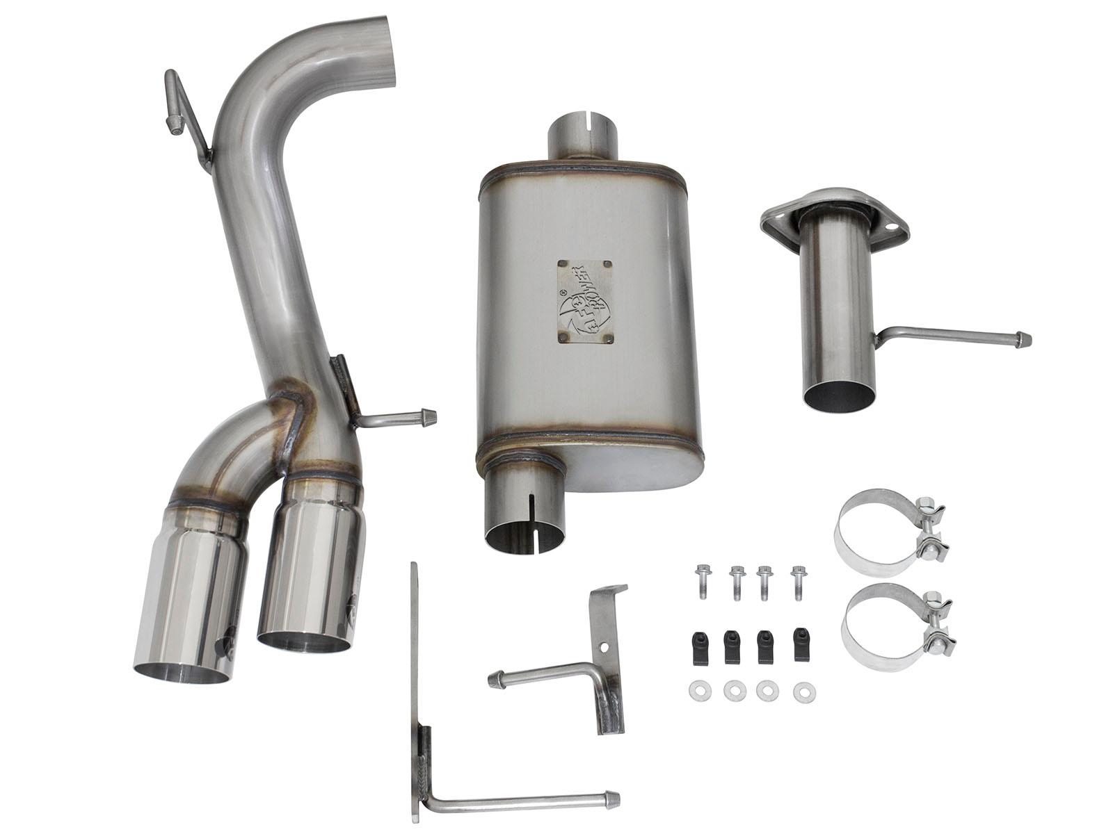 AFE Rebel Series 3 IN 409 Stainless Steel Cat-Back Exhaust System w/Polished Tip (2015-2020 Colorado, Colorado, Canyon, Canyon) - 49-44061-P