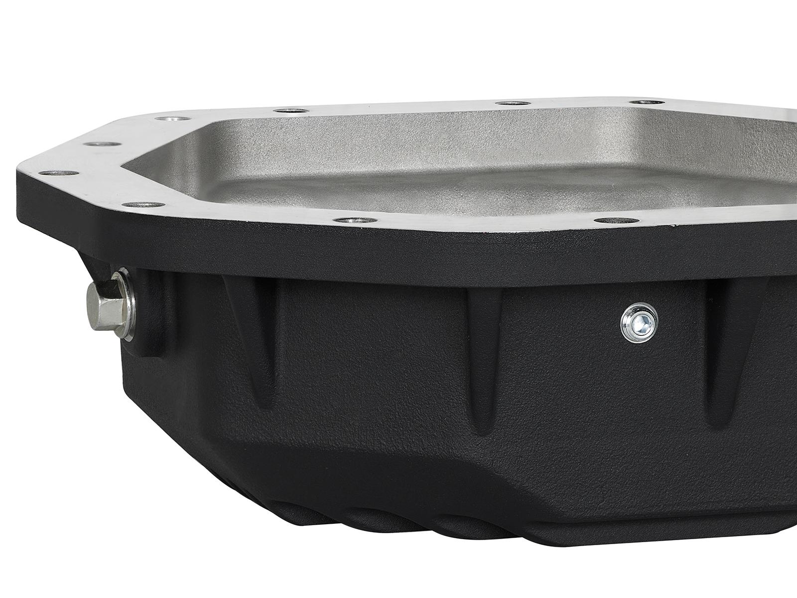 aFe POWER Pro Series Rear Differential Cover Black w/ Machined Fins (2017-2021 F-250 Super Duty, F-350 Super Duty) - 46-70352