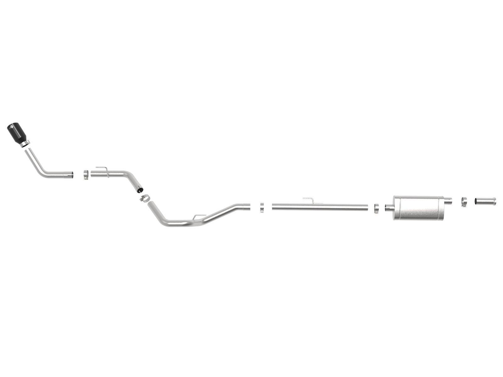 AFE Apollo GT Series 2-1/2 IN 409 Stainless Steel Cat-Back Exhaust System Black (Jeep Gladiator (JT) 2020 V6-3.6L) - 49-48089-B