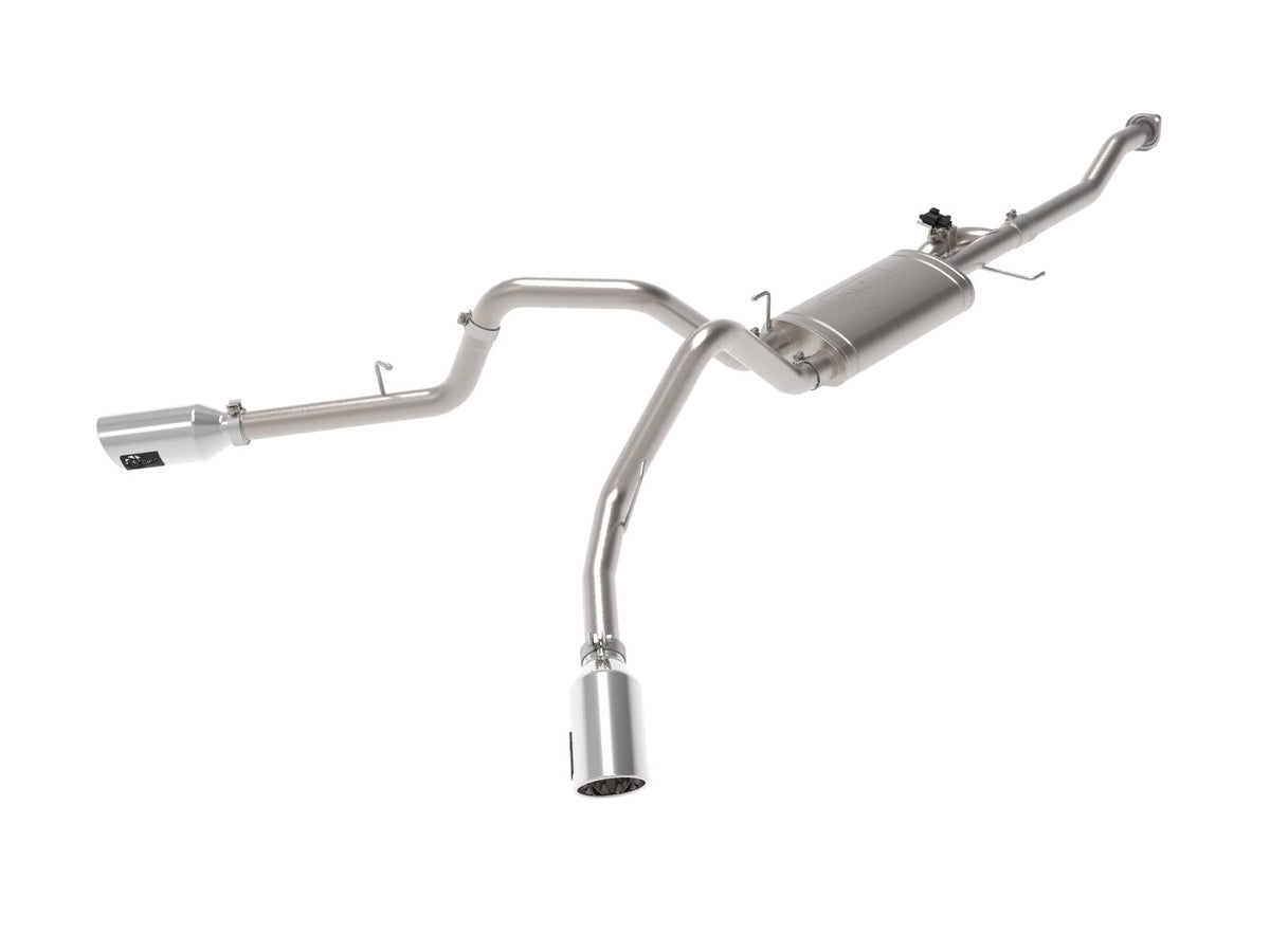 AFE Gemini XV Cat-Back Exhaust System w/ Dual Polished Tip (2015-2020 F-150) - 49-33123-P