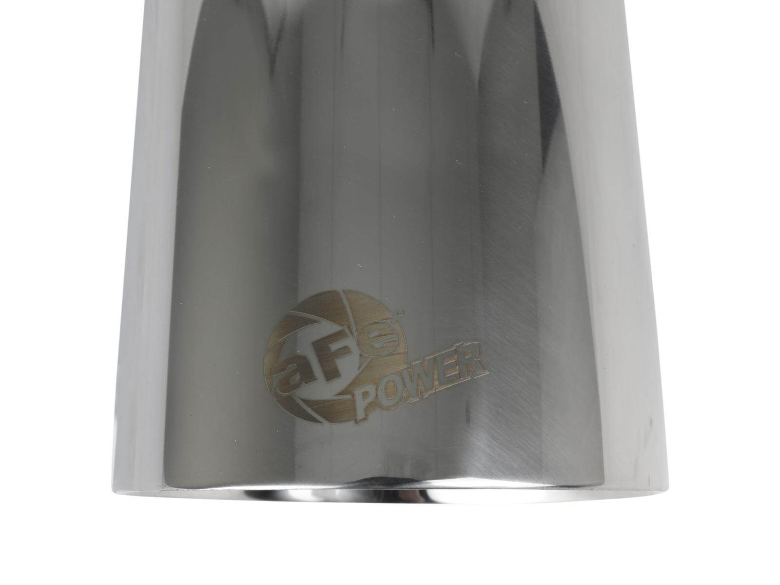 AFE MACH Force-Xp 304 Stainless Steel Clamp-on Exhaust Tip Polished (2-1/2 IN Inlet x 4-1/2 IN Outlet x 9 IN L) - 49T25454-P091