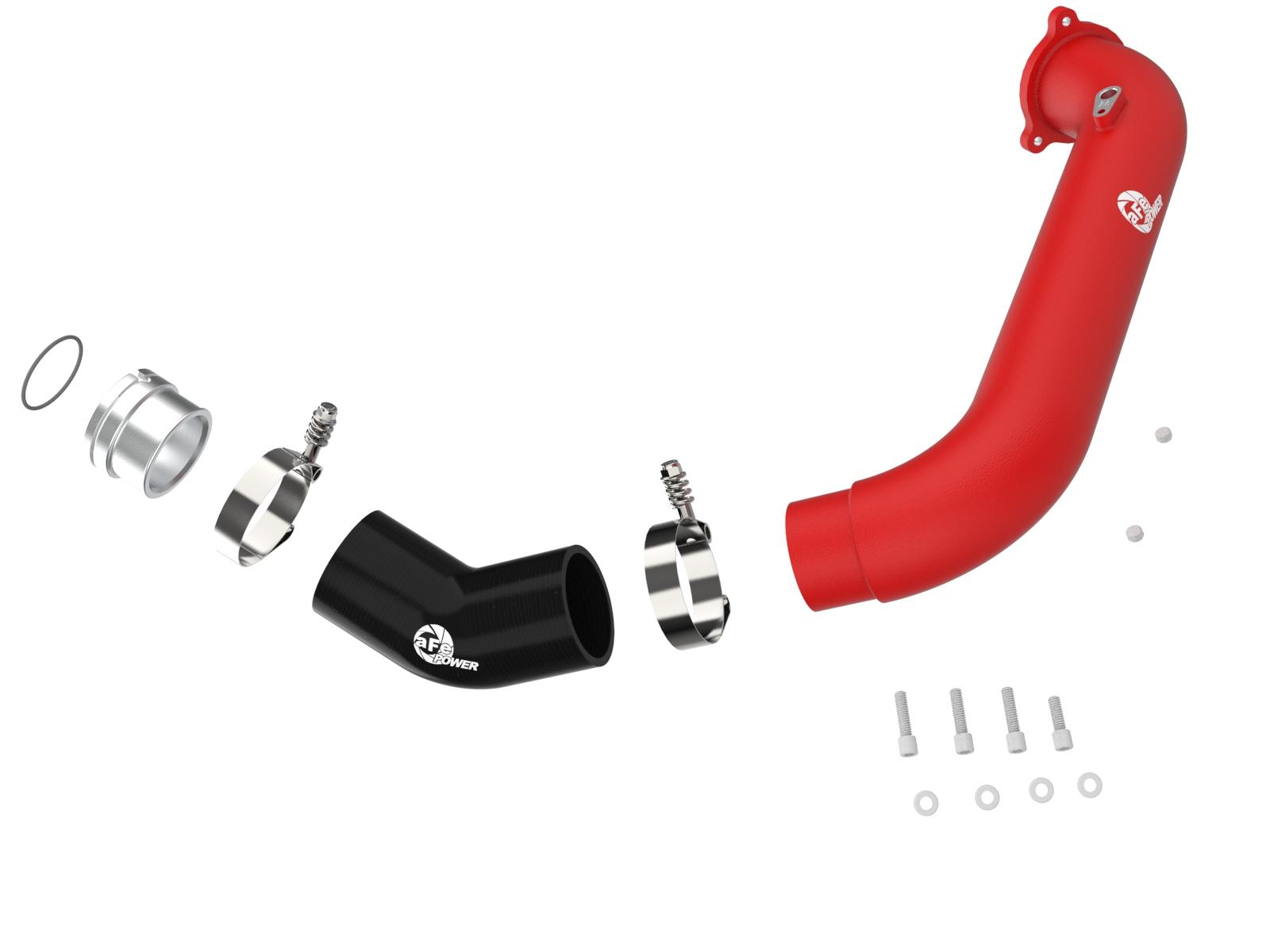 AFE BladeRunner 2-3/4 IN Aluminum Hot-Side Charge Pipe Red (2021-2021 GR Supra) - 46-20488-R
