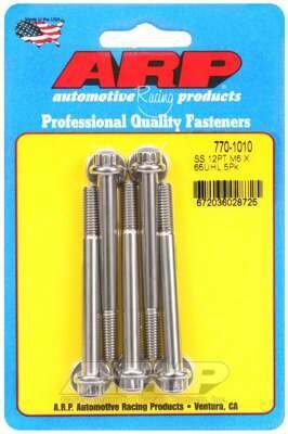 ARP M6 x 1.00 x 65 12pt SS bolts - 770-1010