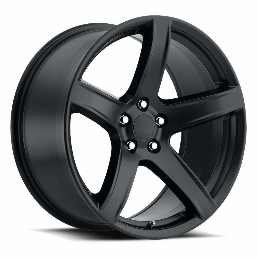 Factory Reproductions Hellcat Wheels 20X11 5X115 +22 HB 71.5 Hellcat HC2 Satin Black With Cap FR Series 77 Factory Reproductions - 77011221503