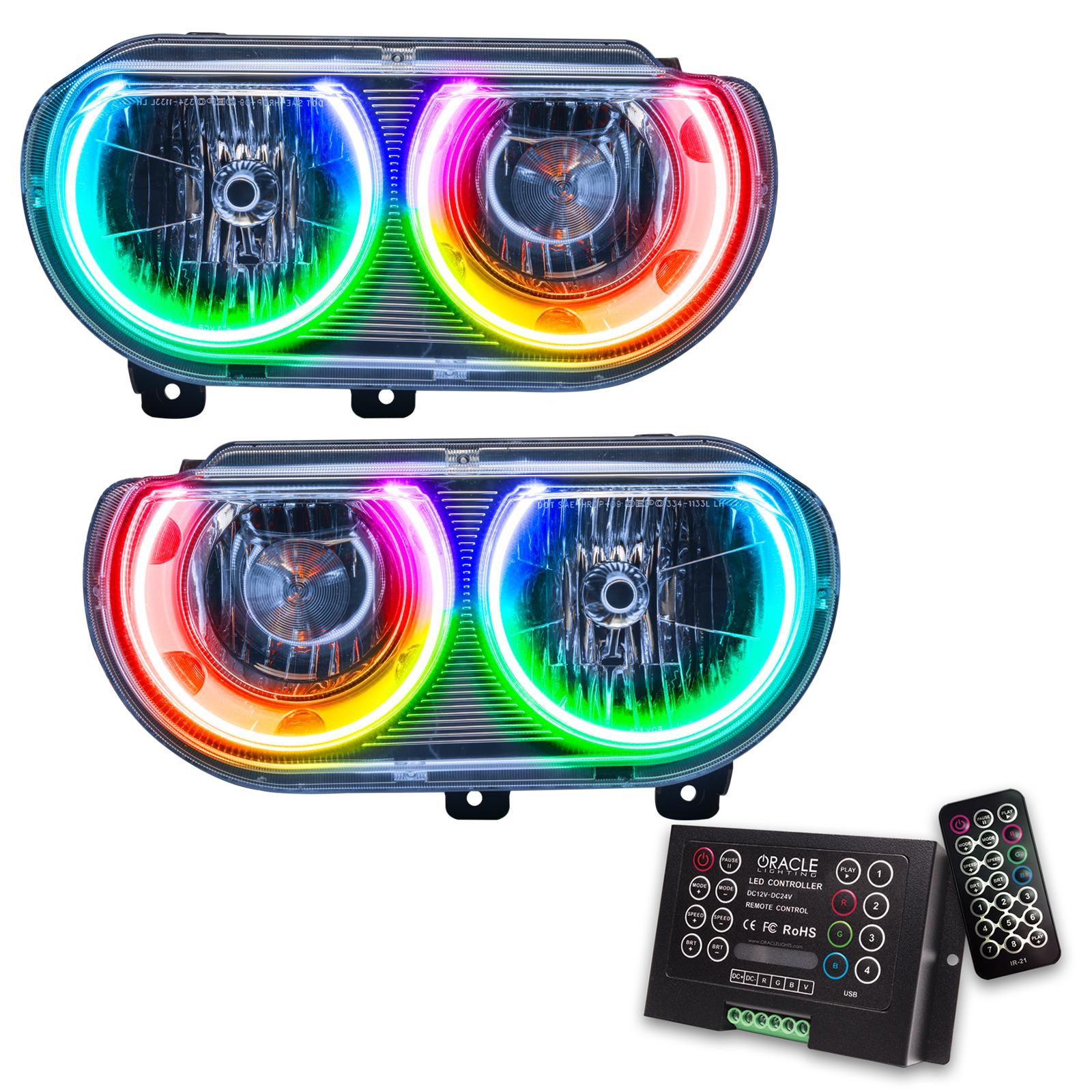 Oracle Lighting Smd Pre-Assembled Headlights, Non-Hid, Colorshift 2.0 (2008-2014 Challenger) - 7720-333