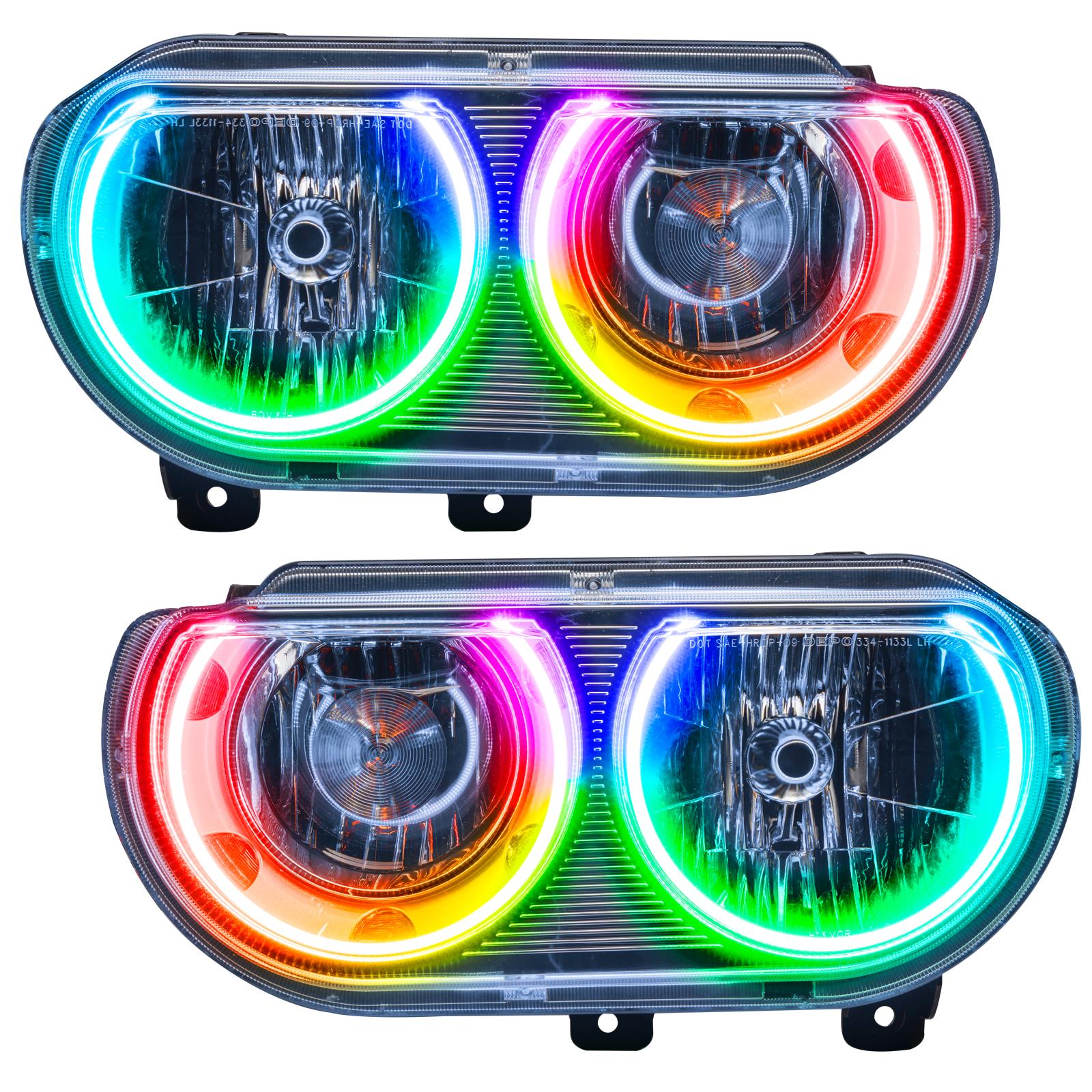 Oracle Lighting Smd Pre-Assembled Headlights, Non-Hid, Colorshift - No Controller (2008-2014 Challenger) - 7720-334