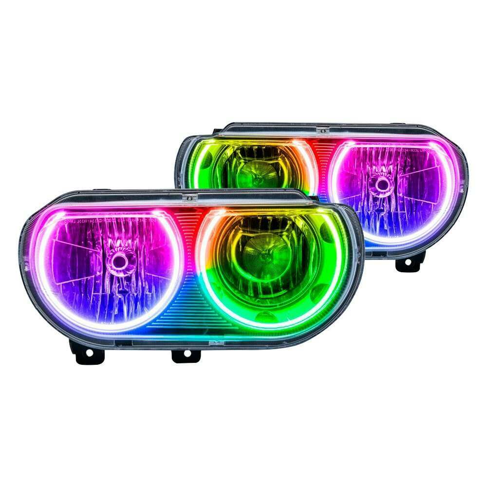 Oracle Lighting 2008-2014 Dodge Challenger Pre-Assembled Led Halo Headlights - (Non-Hid) (2009-2014 Challenger SE, Challenger SXT, Challenger SXT Plus) - 7720-335