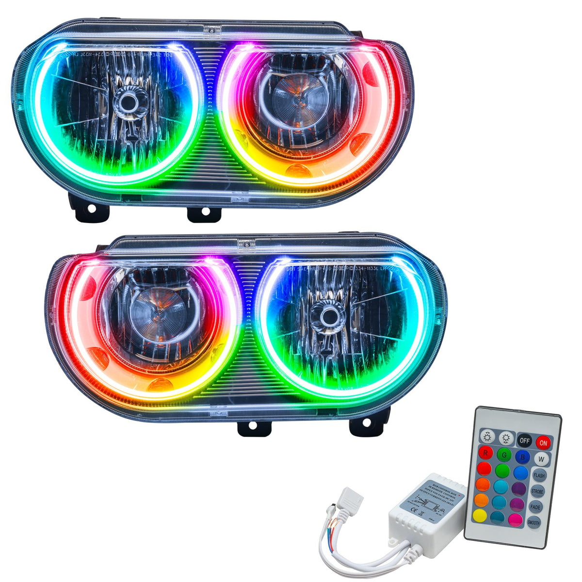 Oracle Lighting Smd Pre-Assembled Headlights, Non-Hid, Colorshift - Simple (2008-2014 Challenger) - 7720-504