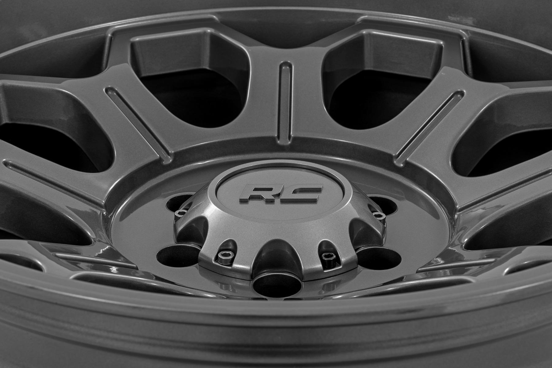 Rough Country 77 Series Wheel One-Piece Gunmetal Gray 20x9 6x135 -12mm (2003-2012 Expedition, F-150) - 77201217G