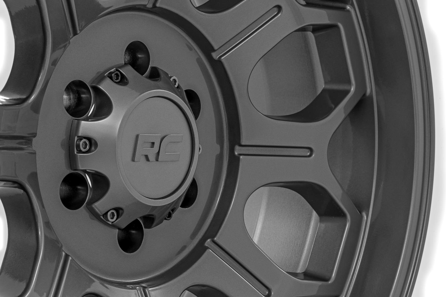 Rough Country 77 Series Wheel One-Piece Gunmetal Gray 20x9 6x135 +18mm (2003-2012 Expedition, F-150) - 77201817G