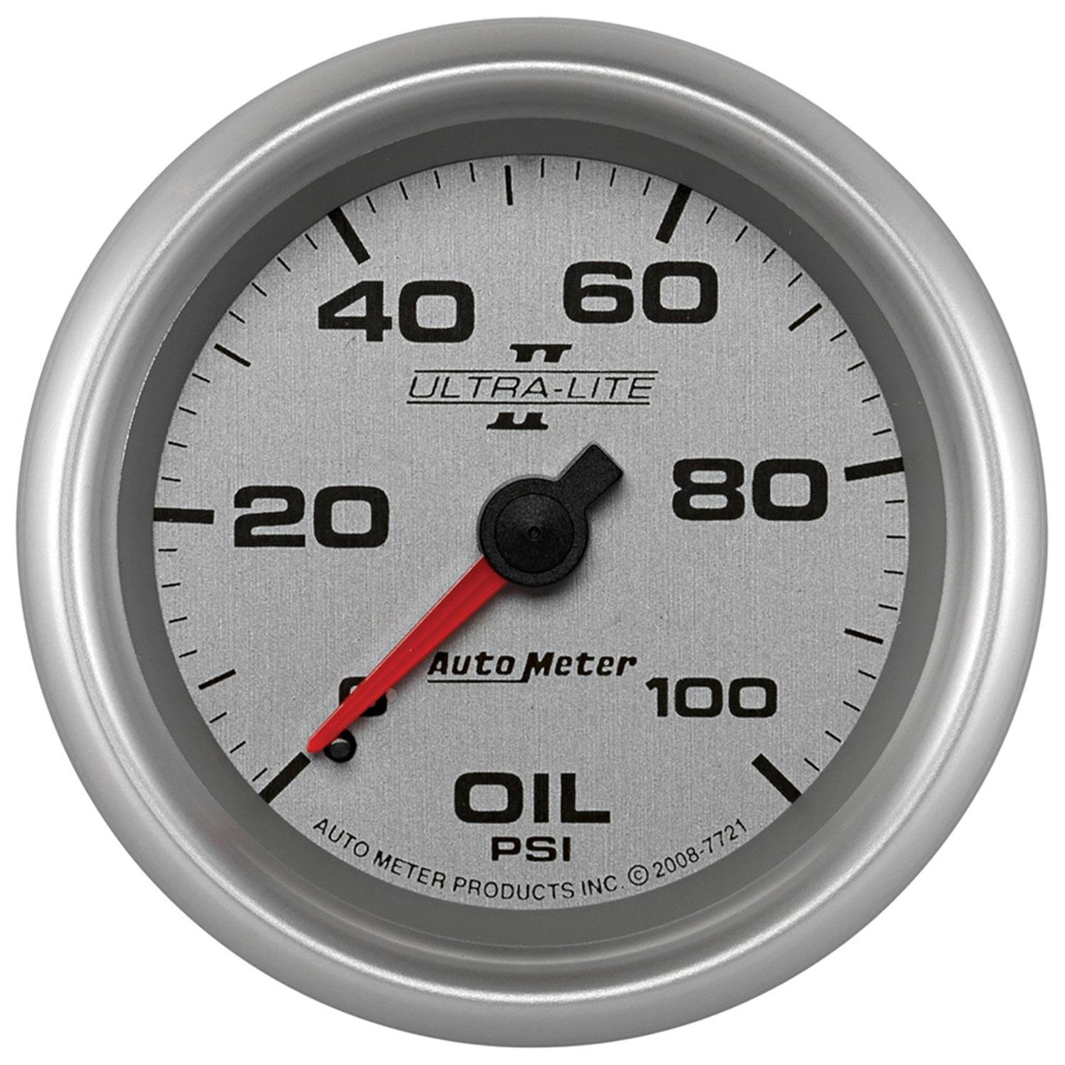Auto Meter 2-5/8" OIL PRESSURE, 0-100 PSI, ULTRA-LITE II - 7721