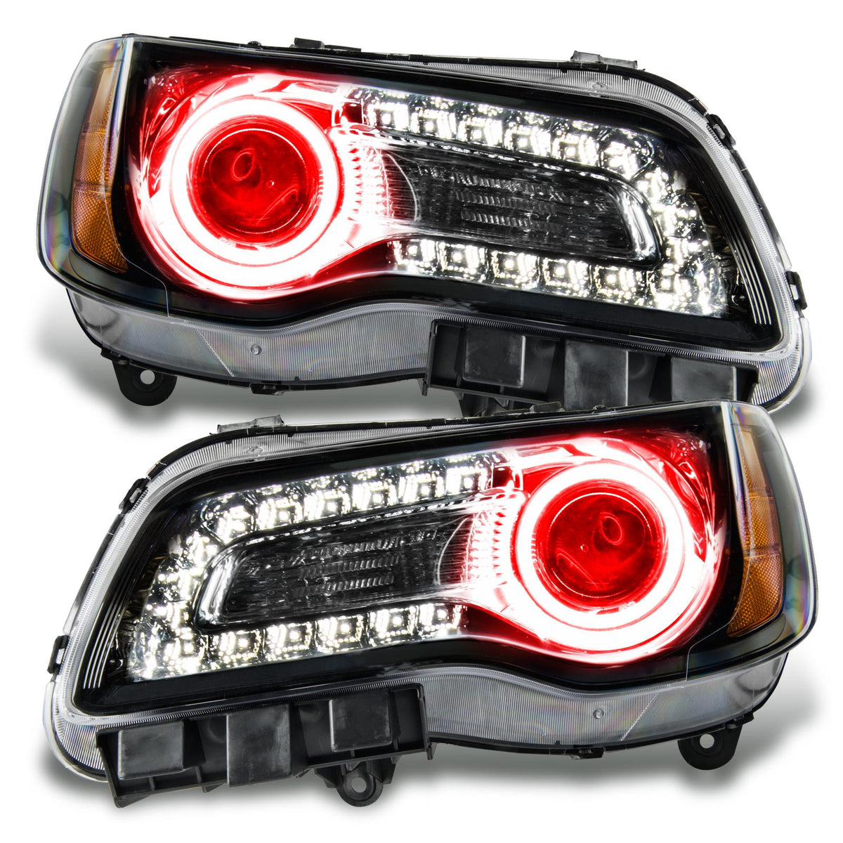 Oracle Lighting Smd Pre-Assembled Headlights, Non-Hid, Black, Red (2011-2014 300) - 7729-003