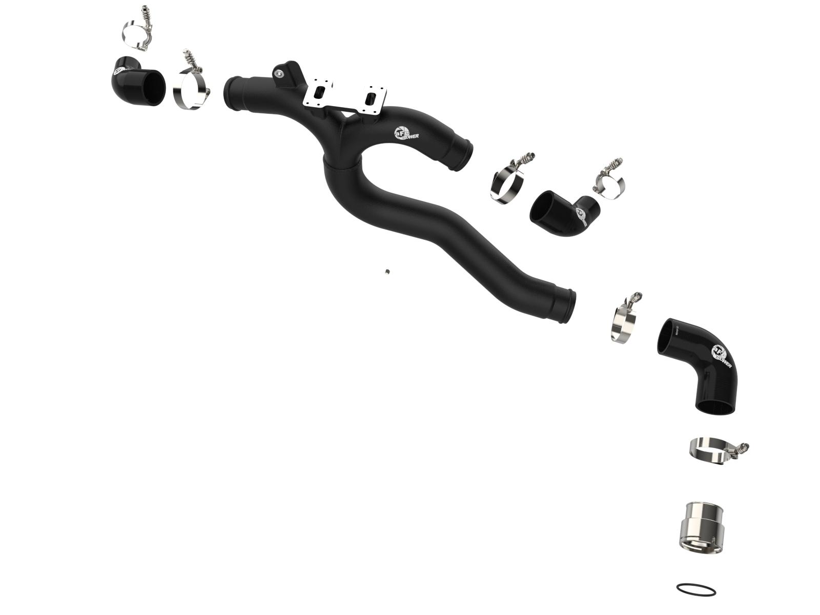 AFE BladeRunner 3 IN Aluminum Hot Charge Pipe Black (Kia Stinger 18-22 V6-3.3L (tt)) - 46-20508-B