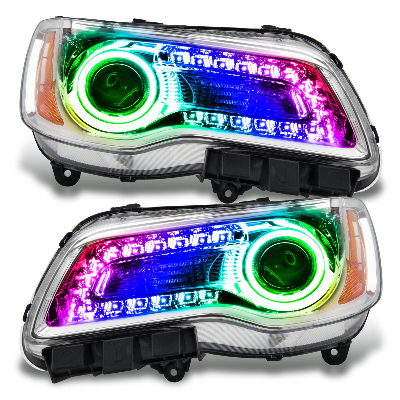 Oracle Lighting Smd Pre-Assembled Headlights, Non-Hid, Chrome Bezel, Colorshift Drl (2011-2014 300) - 7730-334