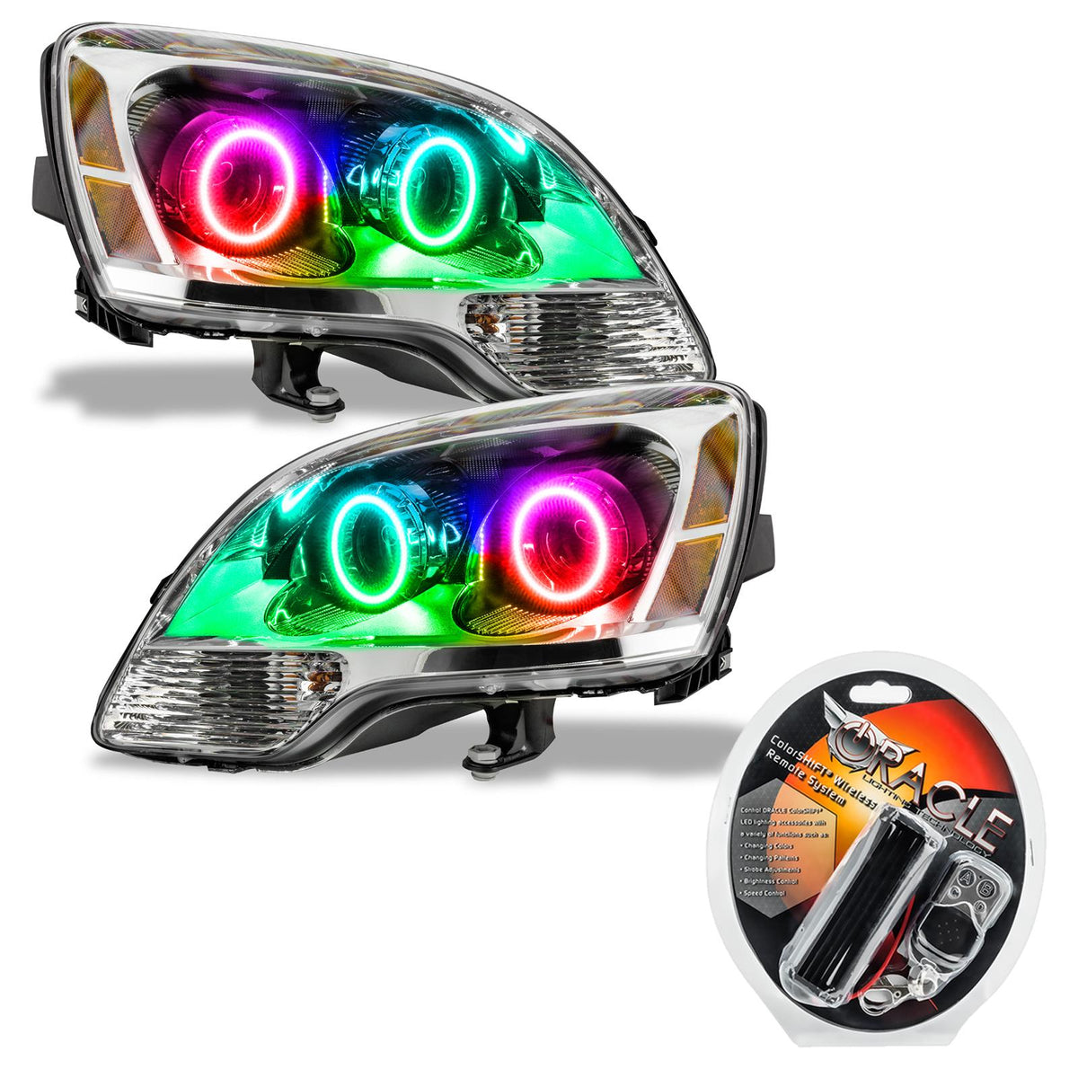 Oracle Lighting Smd Pre-Assembled Headlights, Halogen, 2Nd Design, Colorshift (2008-2012 Acadia) - 7732-330