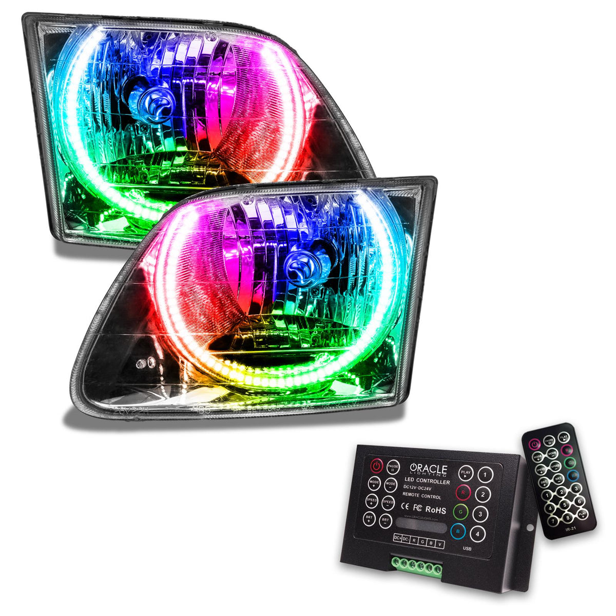 Oracle Lighting Smd Pre-Assembled Headlights, Colorshift 2.0 (1997-2003 F-150) - 7733-333