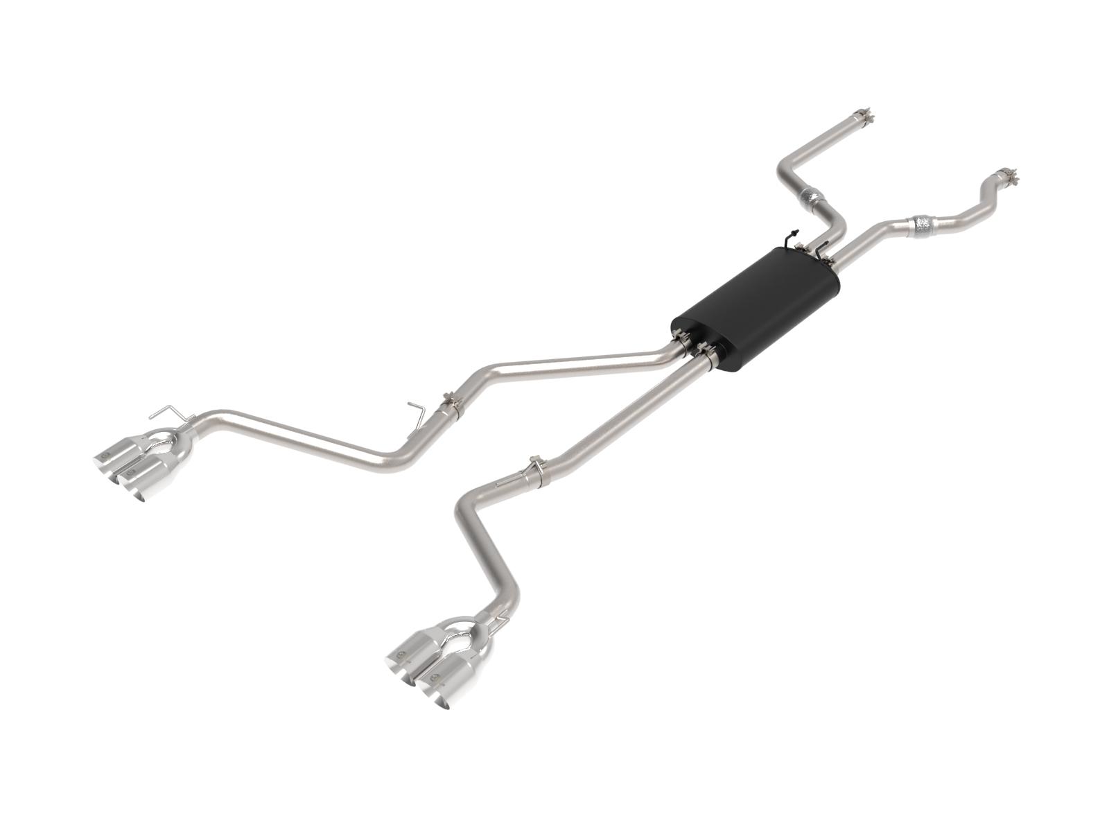 aFe MACH Force-Xp 2.5" 304 Stainless Steel Cat-Back Exhaust System - Polished Tips (2020-2025 Ford Explorer ST V6-3.0L(tt)) - 49-33139-P