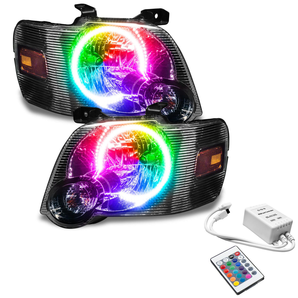 Oracle Lighting Smd Pre-Assembled Headlights, Colorshift - Simple (2008-2010 Explorer Sport Trac) - 7736-504