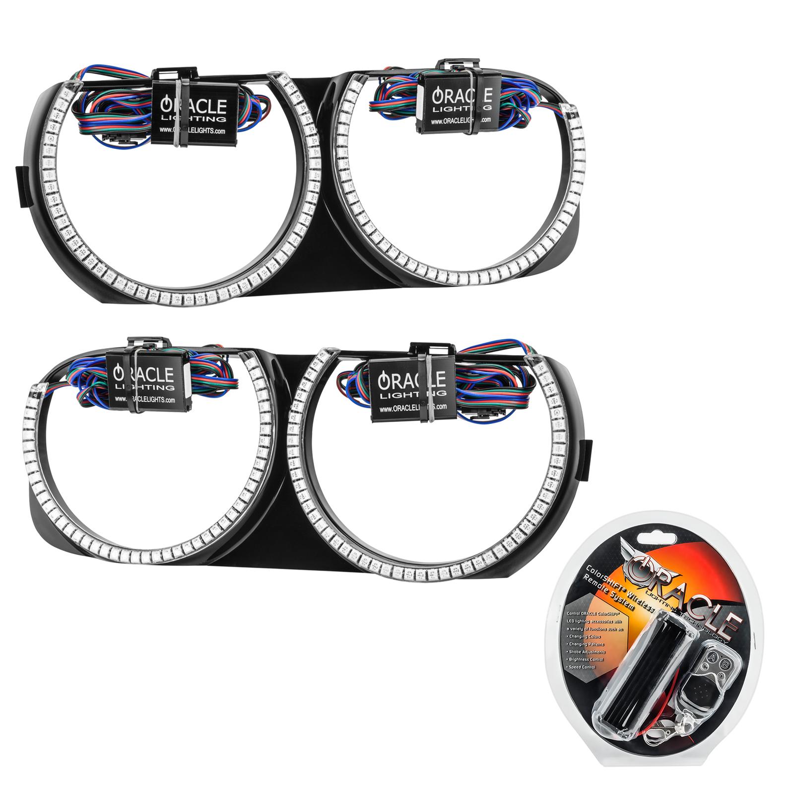 Oracle Lighting Pre-Installed Halo Headlight Bezels, Colorshift (2015-2021 Challenger, Charger) - 7739-330