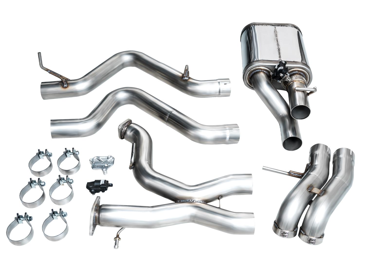 AWE 3" SwitchPath Catback Exhaust System - Dual BashGuards (2022-2025 Ford Bronco Raptor 3.0L) - 3025-31327
