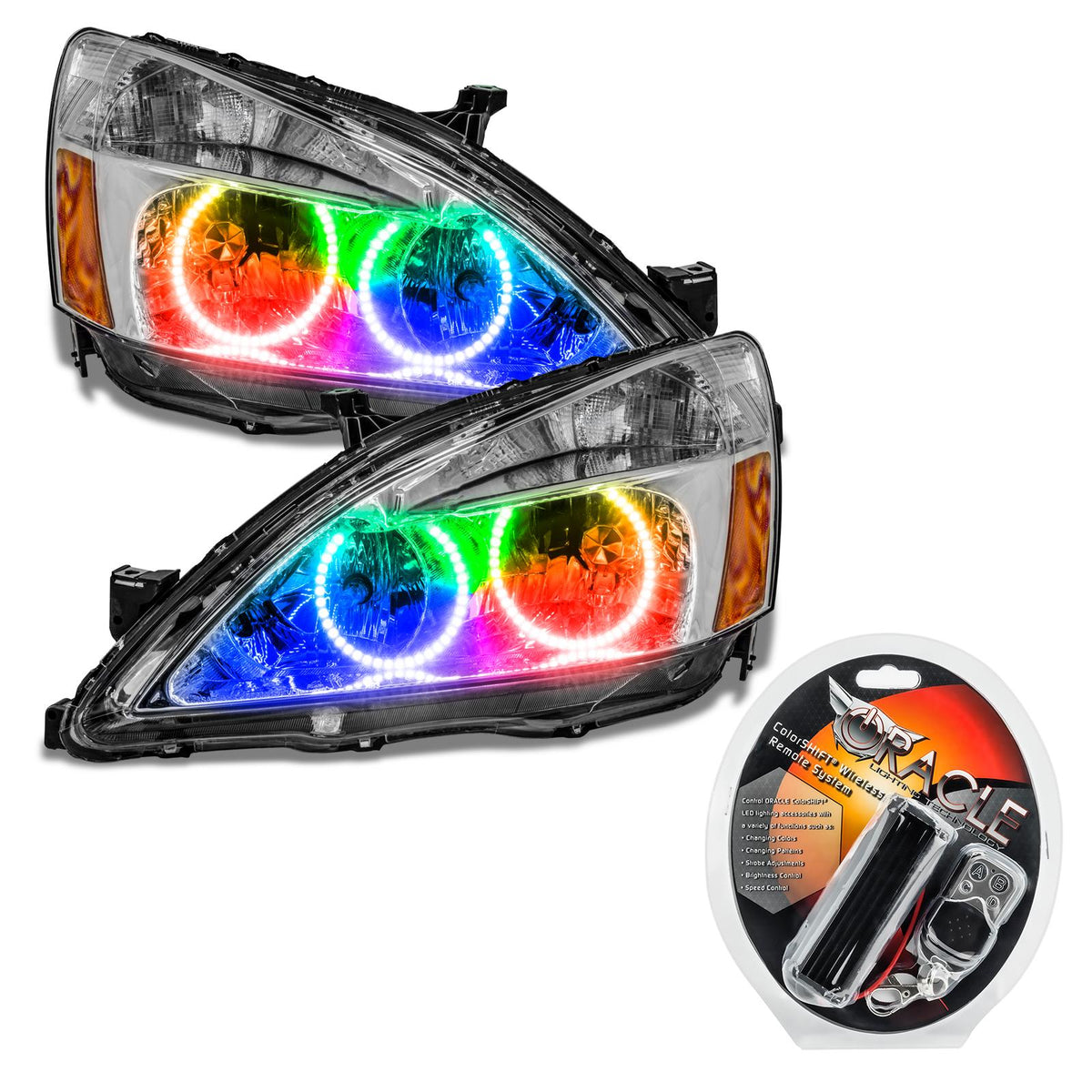 Oracle Lighting Smd Pre-Assembled Headlights, Colorshift (2003-2007 Accord) - 7740-330