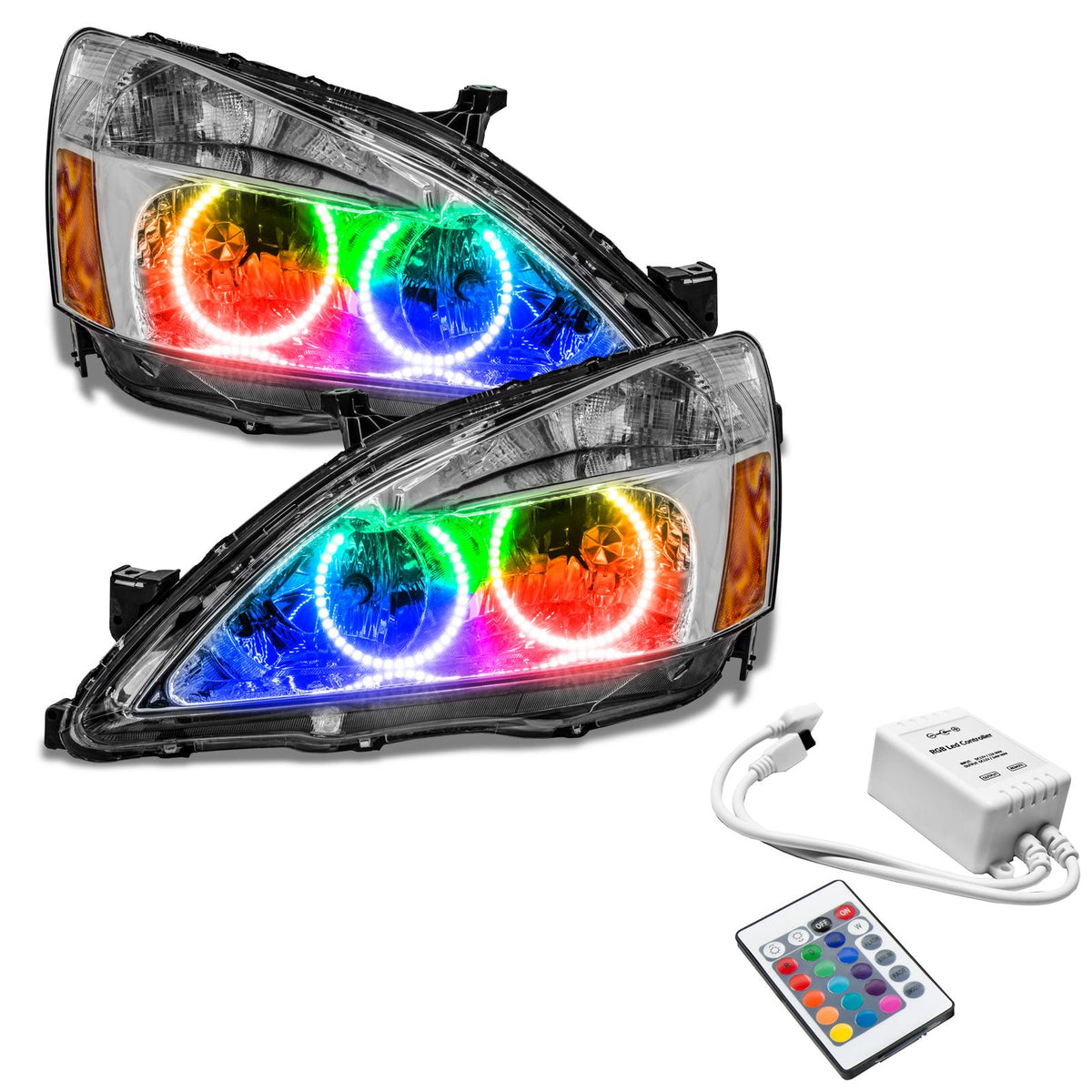Oracle Lighting Smd Pre-Assembled Headlights, Colorshift - Simple (2003-2007 Accord) - 7740-504