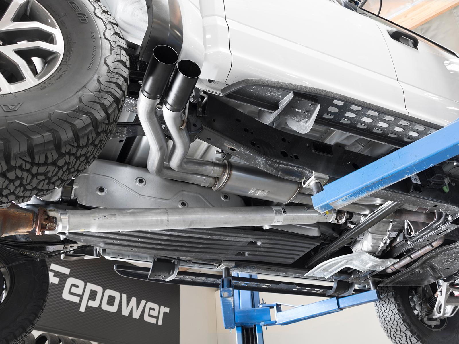 AFE 2017+ F-150 3.5L Ecoboost Raptor Stainless Steel Rebel Series 3" Cat-Back Exhaust System (Dual Side Exit-Black Tips)