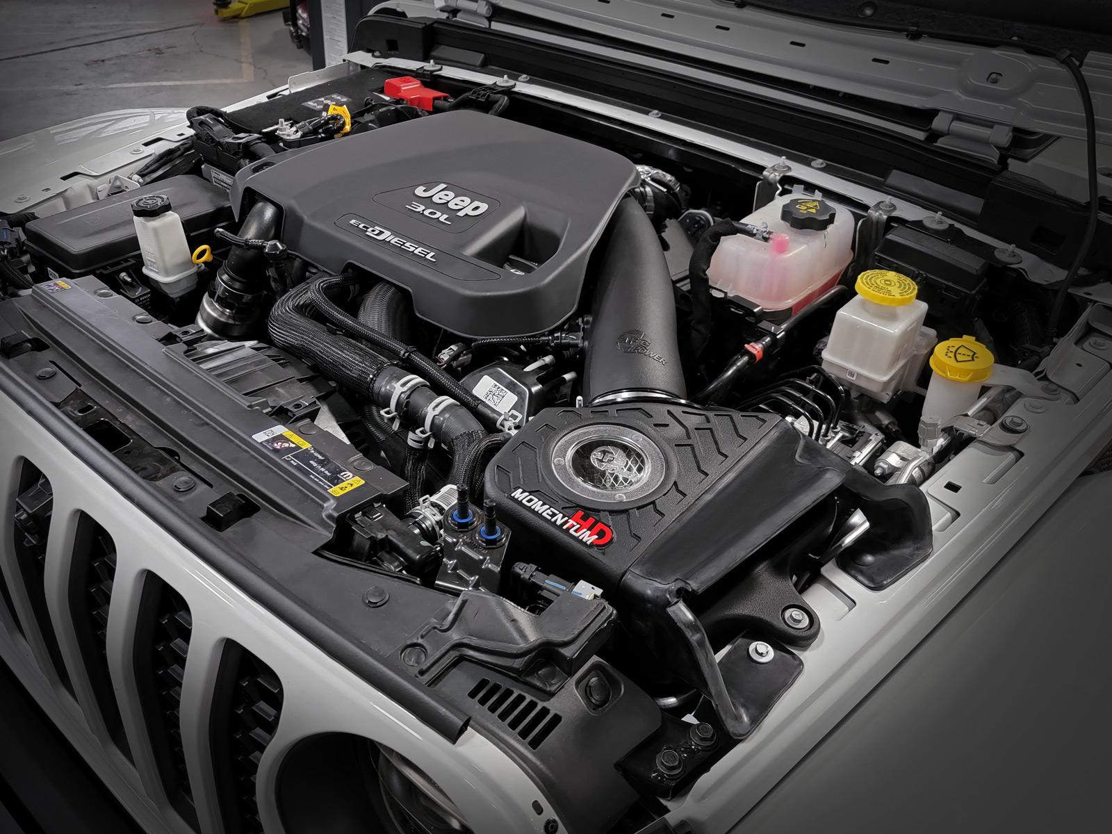 AFE Momentum HD Cold Air Intake System w/ Pro DRY S Media (Jeep Wrangler (JL) 20-21 V6-3.0L (td)) - 50-70062D