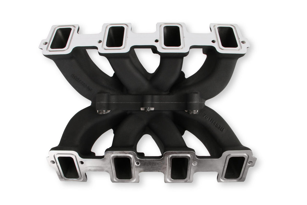 Holley Single Plane Split-Design Race Intake Manifold- GM LS3/L92- Black-4150.  - 300-291BK