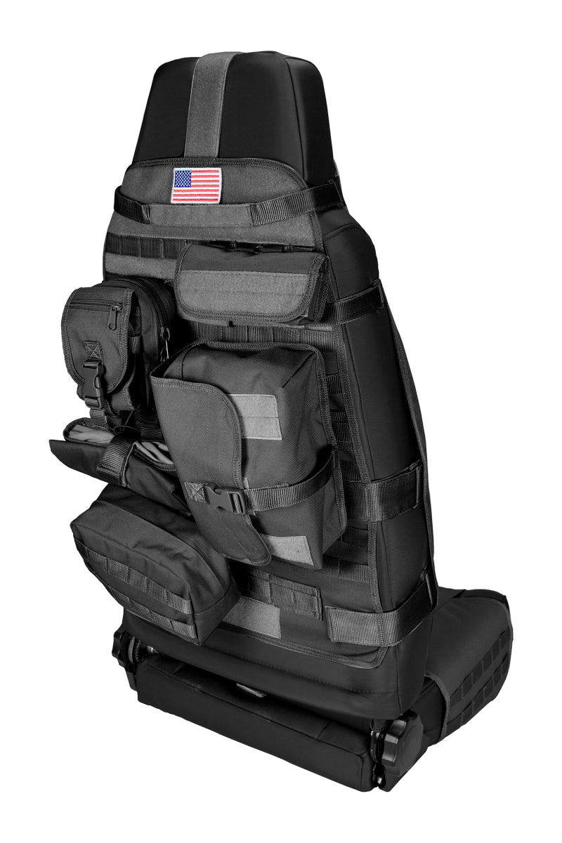 Rugged Ridge Seat Cover Front Cargo Black; 76-21 Jeep Cj/Wrangler/Gladiator - 13236.01