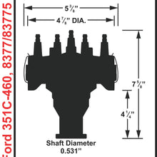 Msd 83775 Dist., Ford 351C-460, Crank Trigger, Blk