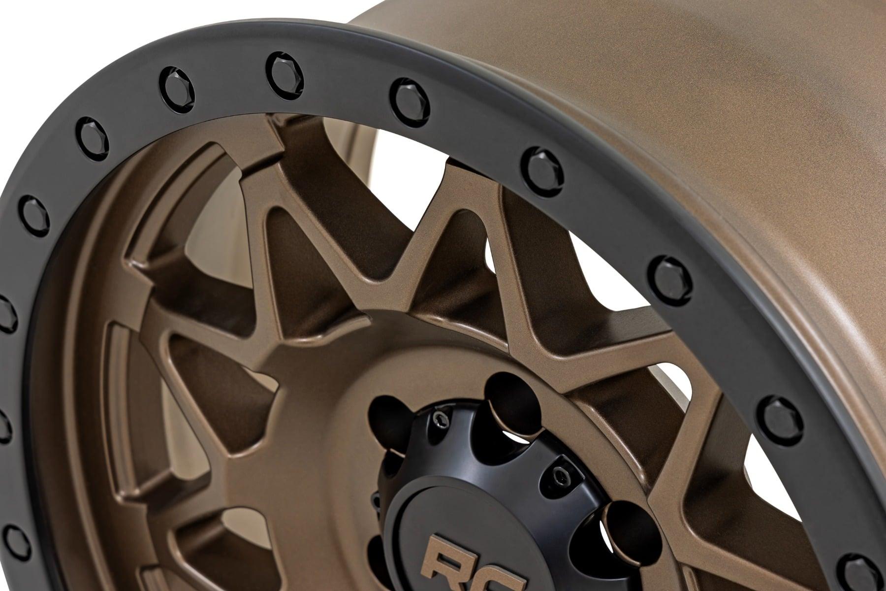 Rough Country 78 Series Wheel Simulated Beadlock Bronze/Black 17x8.5 6x135 +0mm (2003-2012 Expedition, F-150) - 78170917