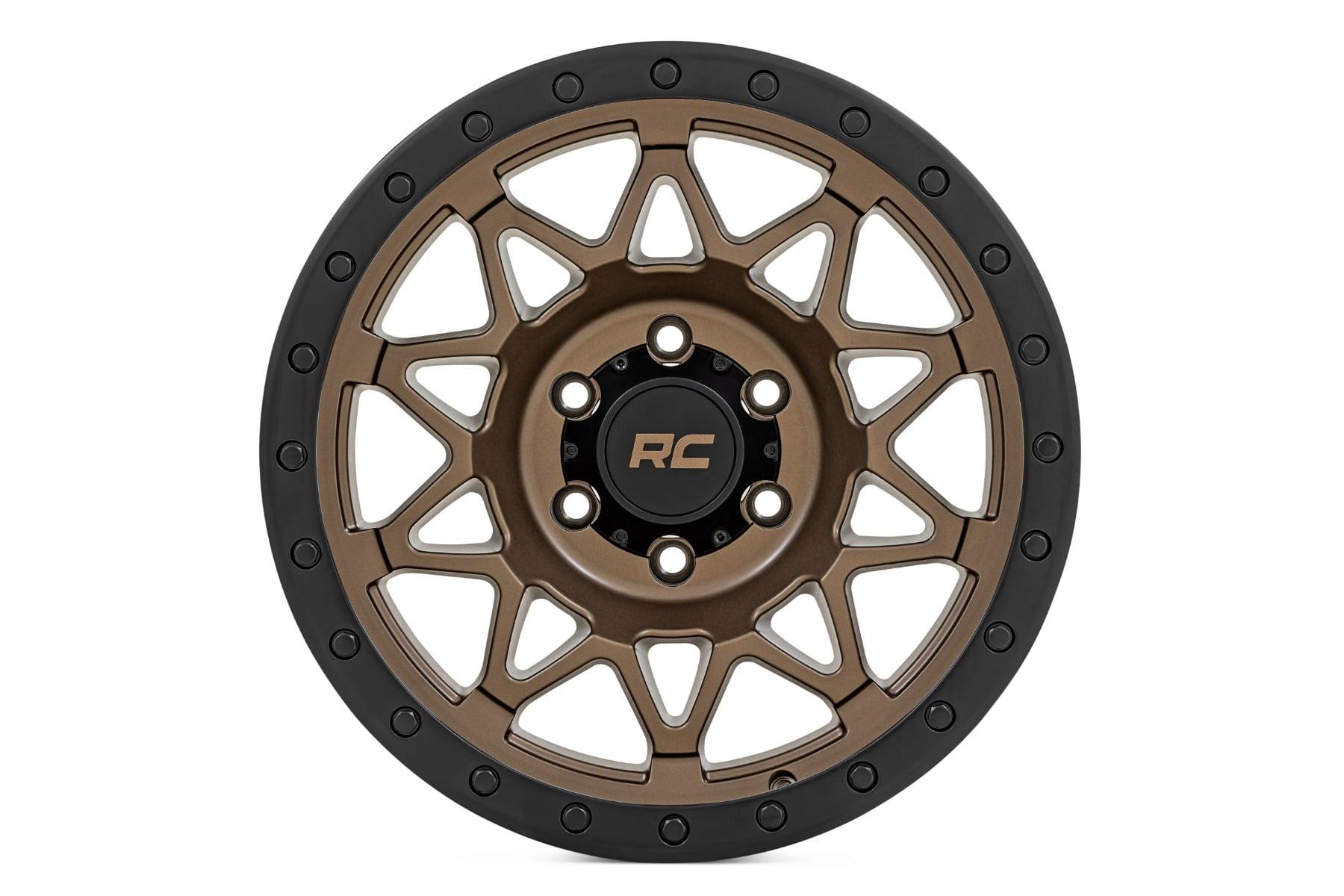 Rough Country 78 Series Wheel Simulated Beadlock Bronze/Black 18x9 6x135 -12mm (2003-2012 Expedition, F-150) - 78181217