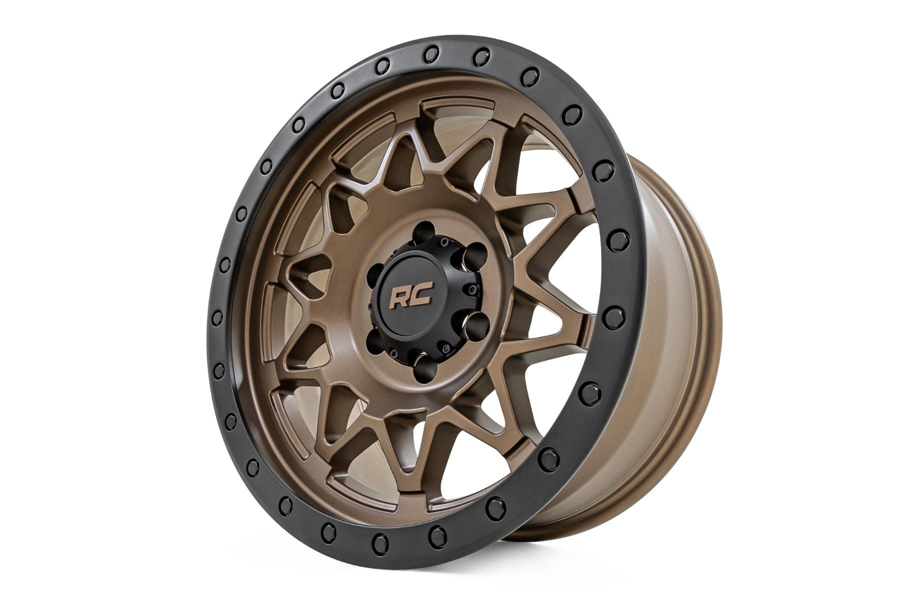 Rough Country 78 Series Wheel Simulated Beadlock Bronze/Black 18x9 6x135 -12mm (2003-2012 Expedition, F-150) - 78181217