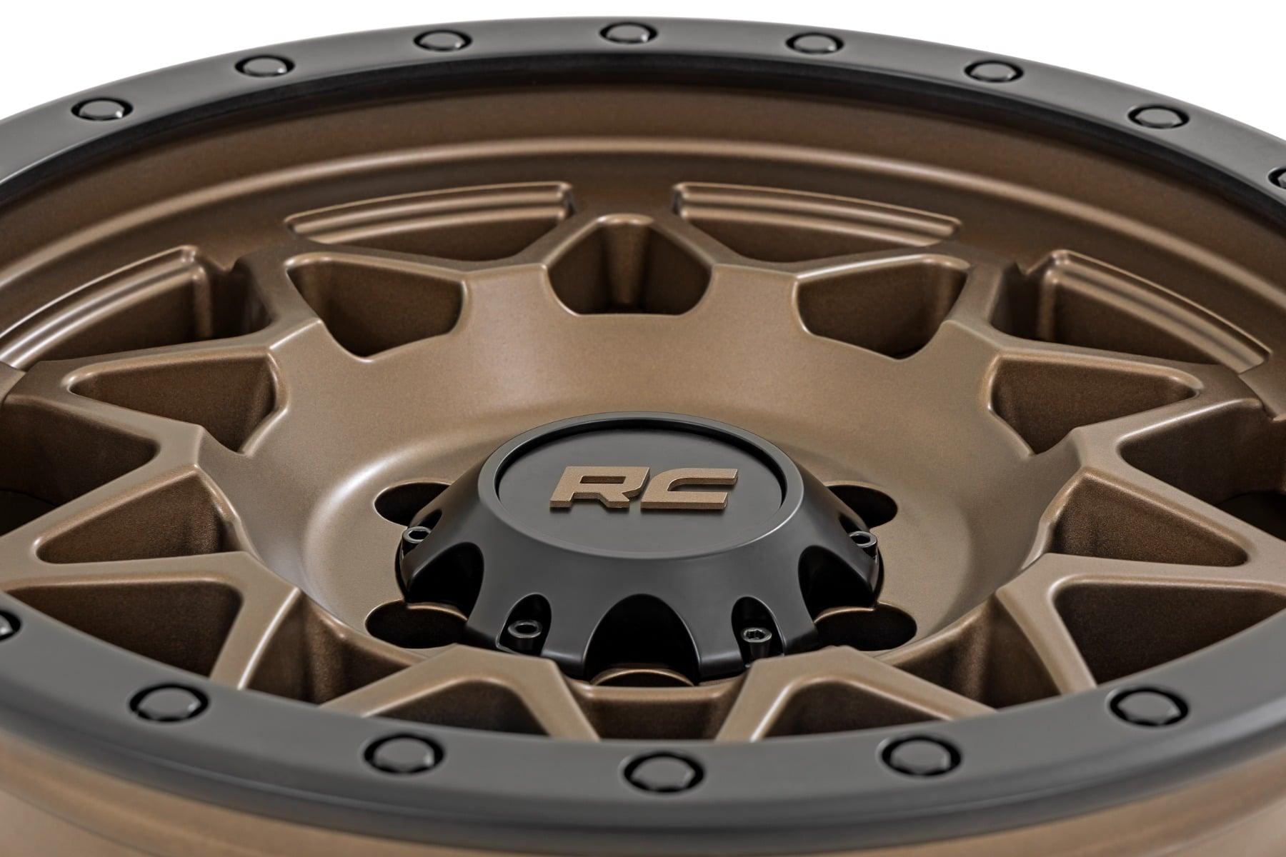 Rough Country 78 Series Wheel Simulated Beadlock Bronze/Black 18x9 6x135 -12mm (2003-2012 Expedition, F-150) - 78181217
