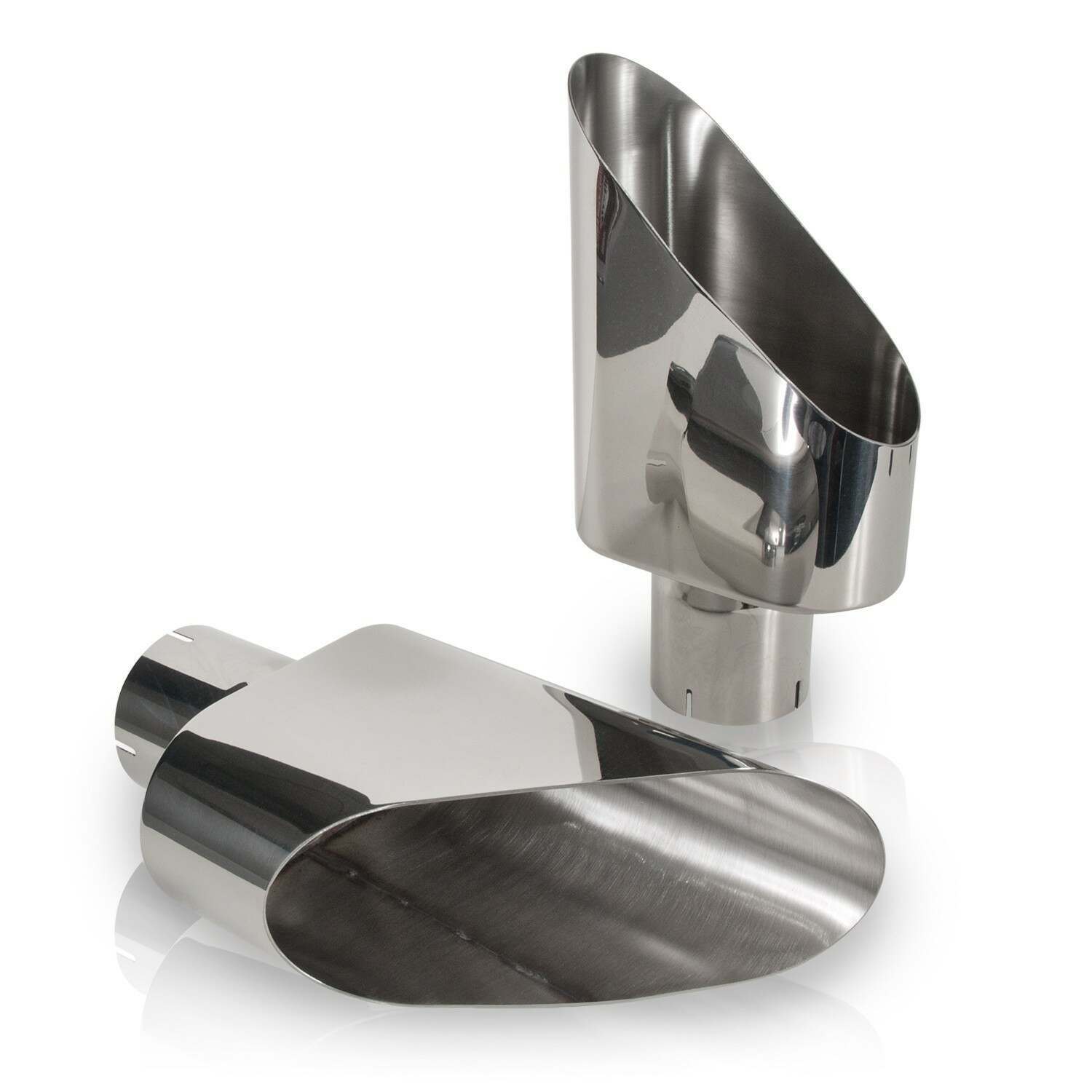 Stainless Works Slash Cut Big Oval Tips 2-1/2" Inlet - 782250