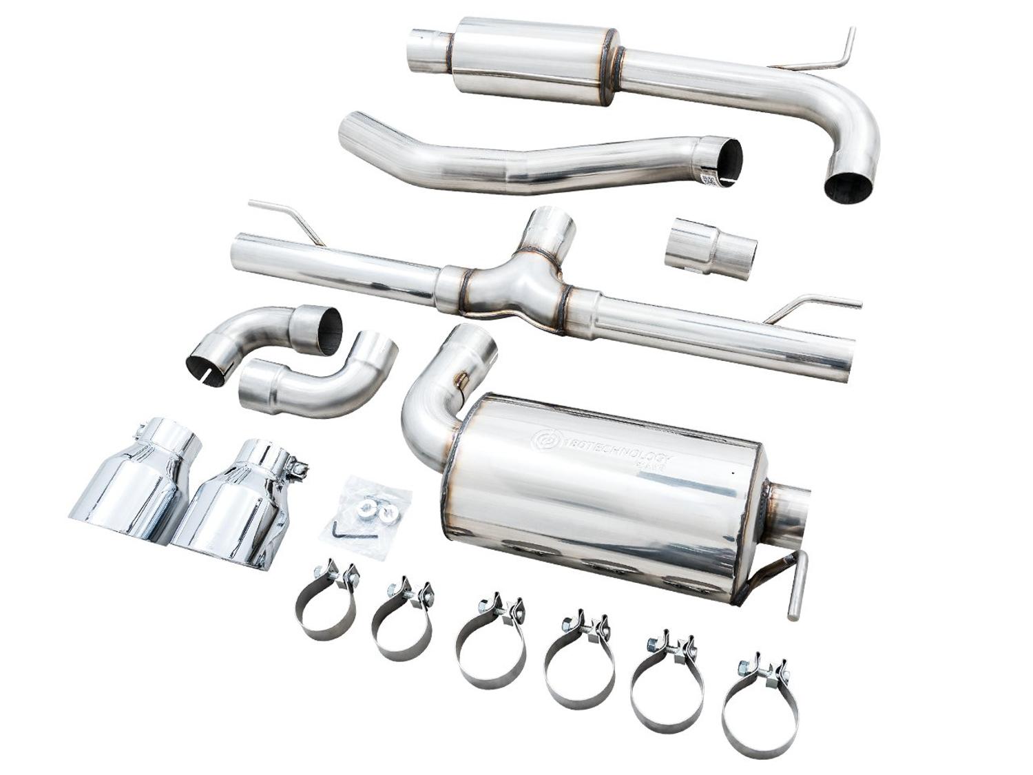 AWE Touring Edition Catback Exhaust - Chrome Silver Tips (2022-2023 Volkswagen MK8 GTI) - 3015-32658