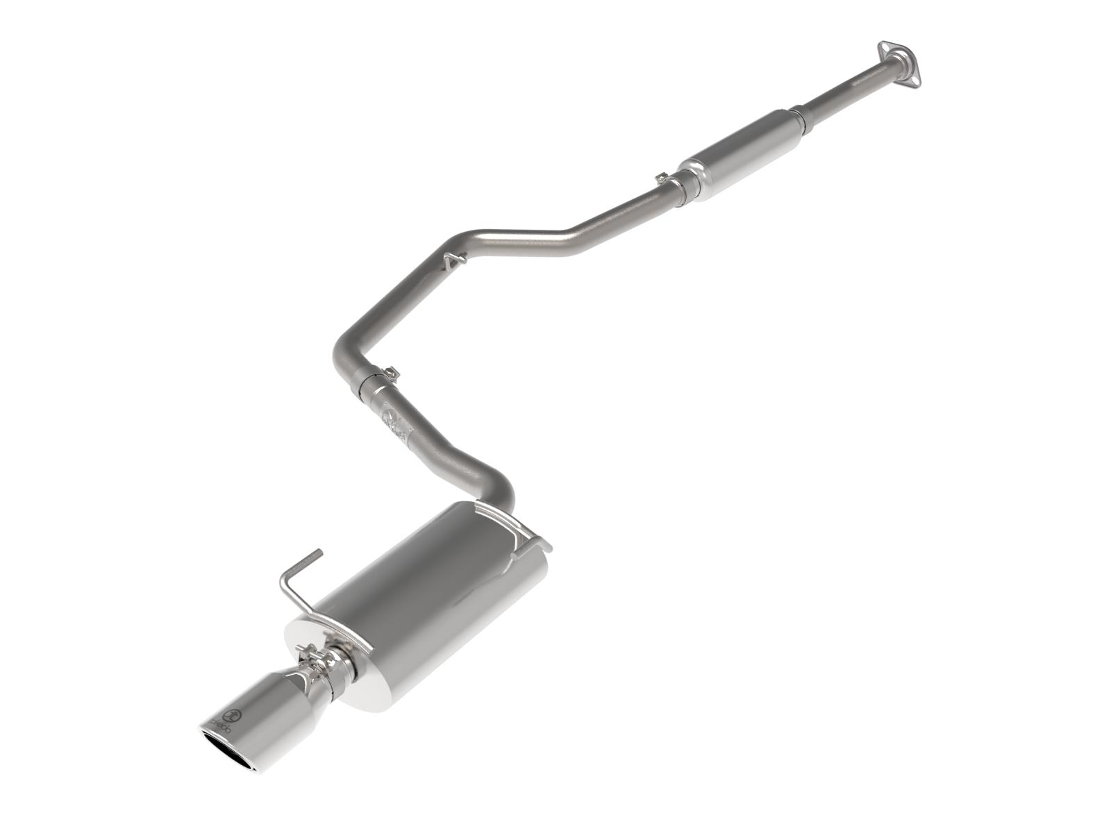 AFE Takeda 2-1/4 IN 304 Stainless Steel Cat-Back Exhaust System w/ Polished Tip (2012-2016 Impreza) - 49-36052-P