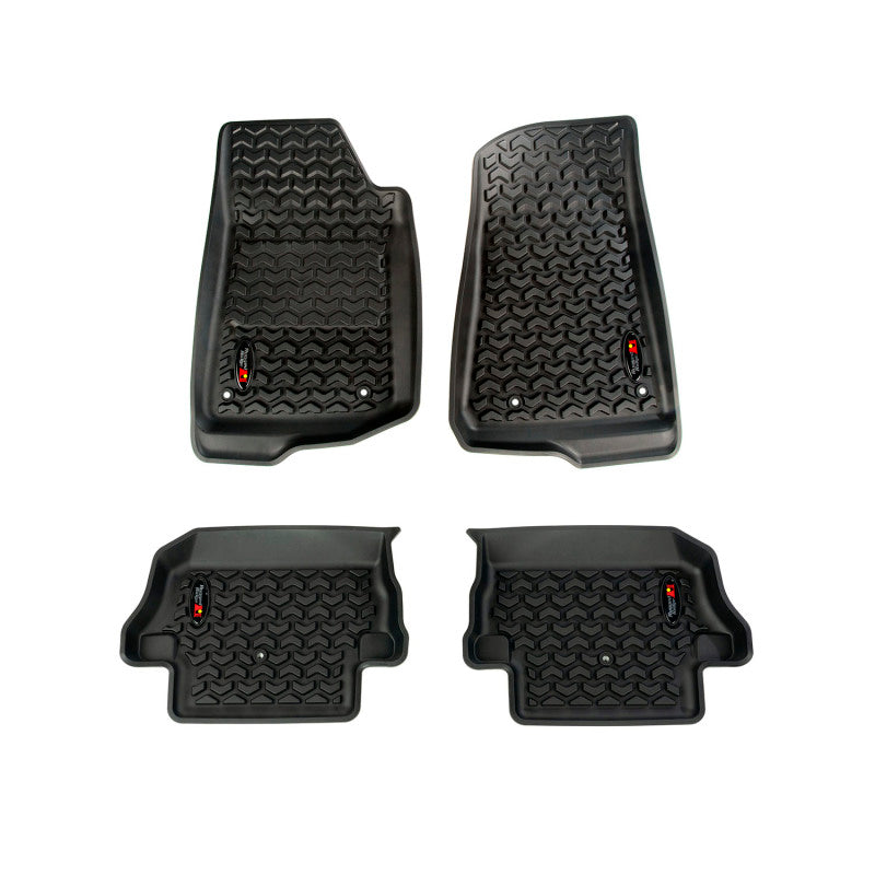 Rugged Ridge All Terrain Floor Liner Kit Front/Rear Black 18-20 Jeep Wrangler Jl 2 Dr - 12987.43