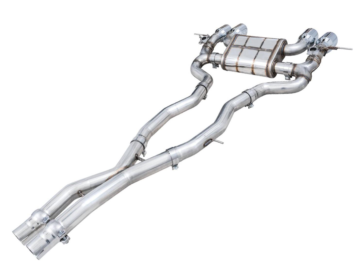 AWE SwitchPath  Catback Exhaust - Chrome Silver Tips (2021+ BMW G8X M3 / M4) - 3025-43480