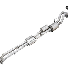 AWE 0FG Exhaust w/ Bashgaurd - Dual Diamond Black Tips (2016-2023 Tacoma 3.5L) - 3015-33826