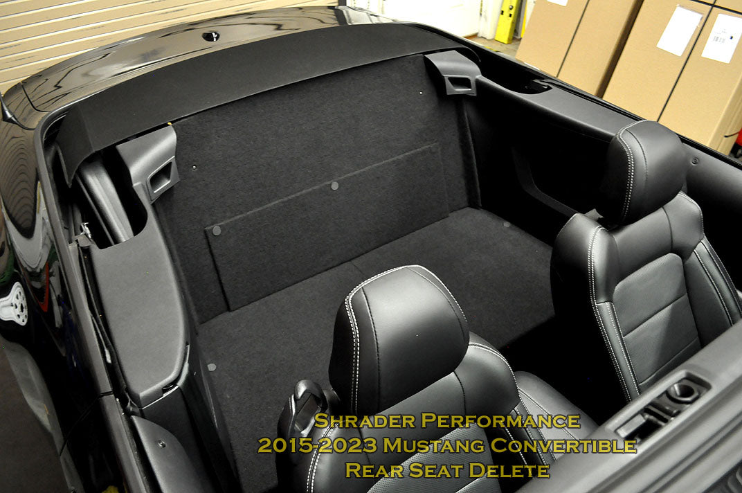 Shrader Performance 2015-2023 Mustang Convertible Rear Seat Delete