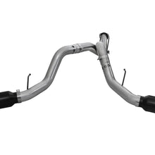 AFE Large Bore-HD 4 IN 409 Stainless Steel DPF-Back Exhaust System w/Black Tip - 49-43065-B