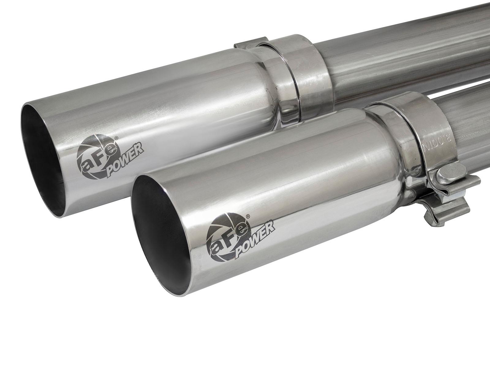 AFE Rebel Series 3 IN to 2-1/2 IN 409 Stainless Steel Cat-Back Exhaust w/ Polish Tip - 49-44062-P