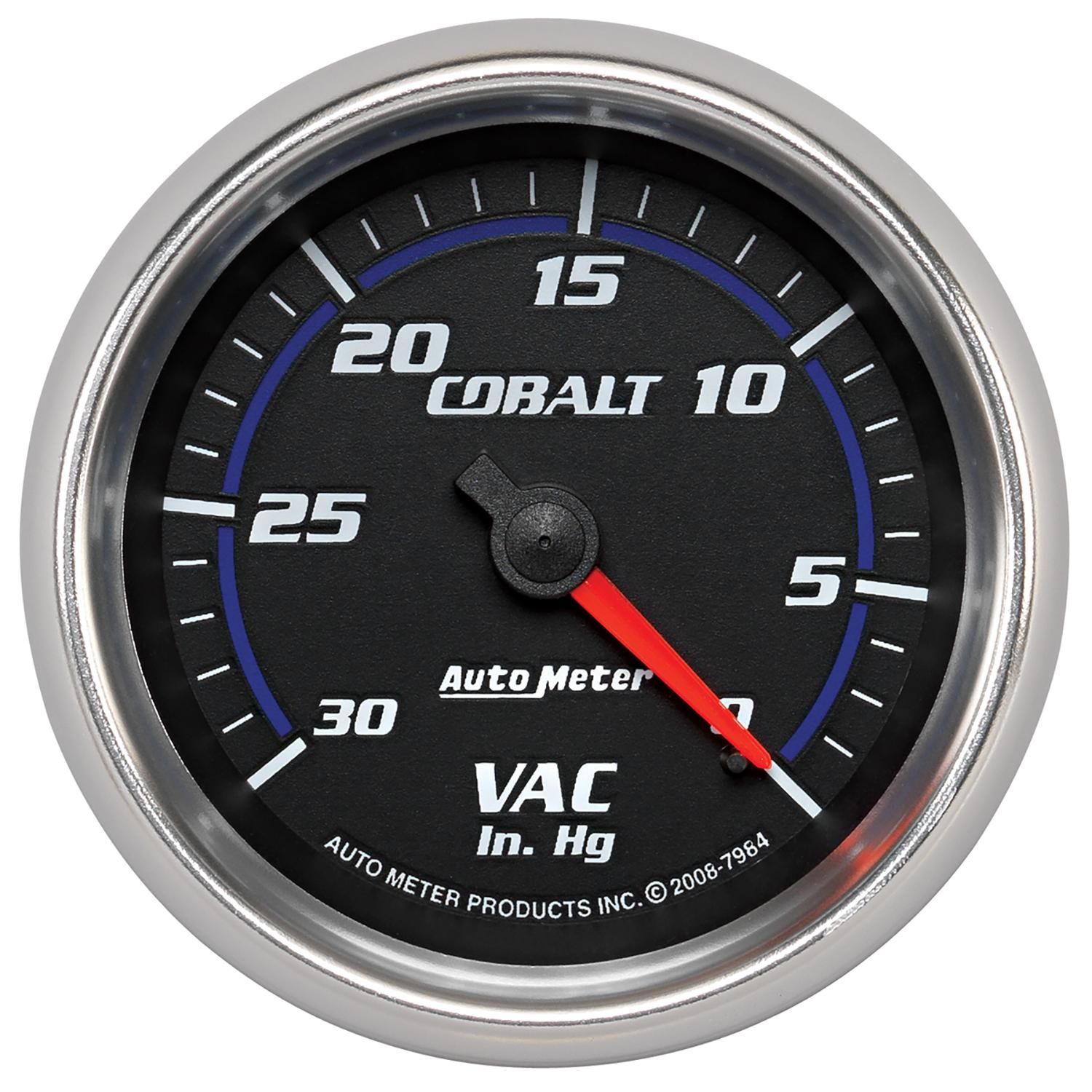 Auto Meter 2-5/8" VACUUM, 0-30 IN HG, COBALT - 7984